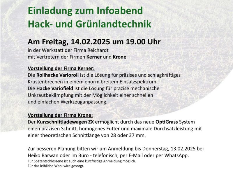 Einladung Infoabend 14.02.2025 Einladung Infoabend 14.02.2025